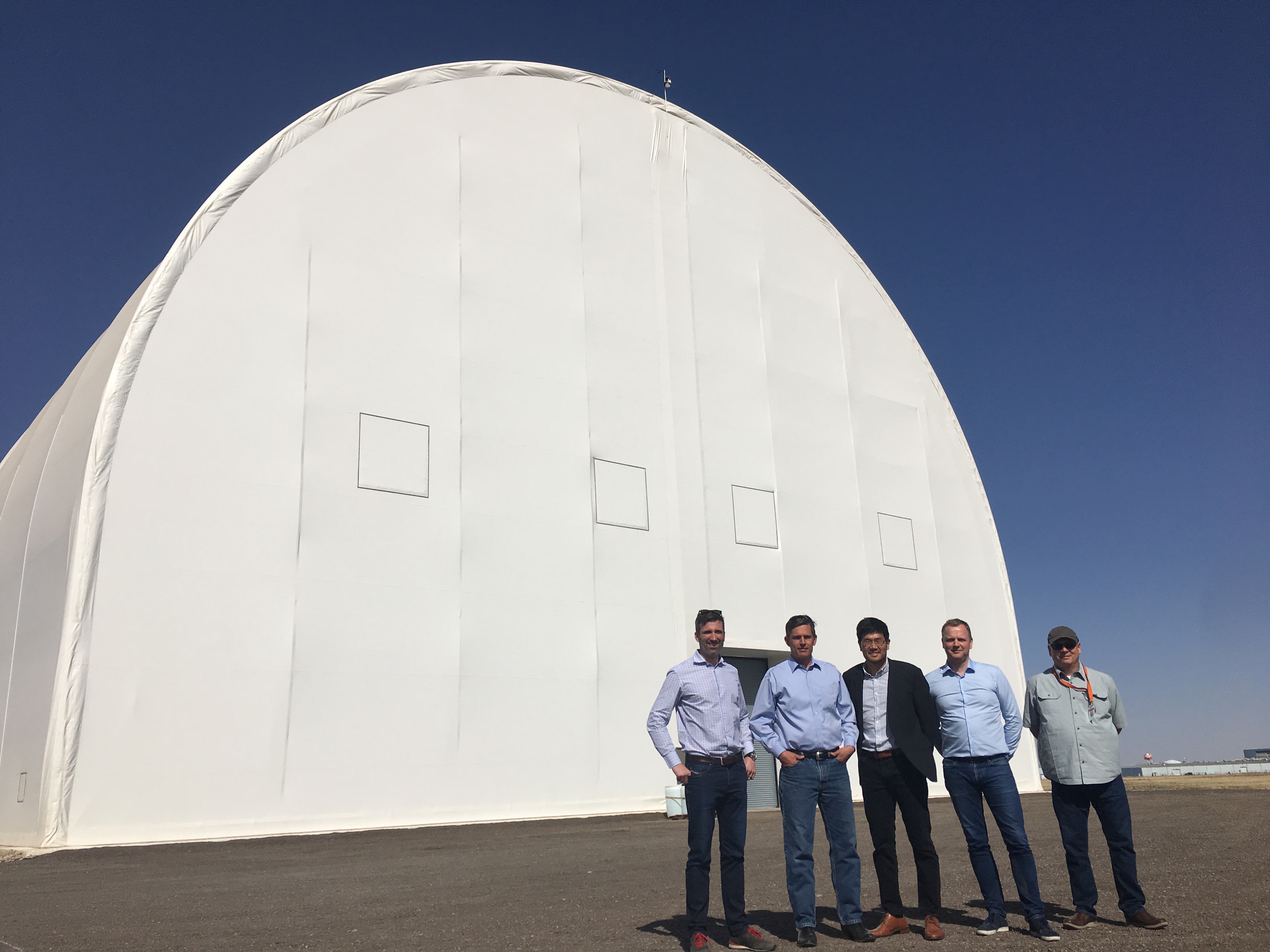 U.S. Senator Martin Heinrich tours Sceye Inc. in Roswell, N.M. April 4, 2018.